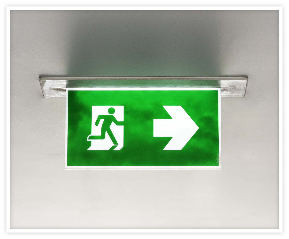 Emergency exit sign